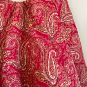 Pottery Barn Quilt Bed Coverlet Queen Red Paisley